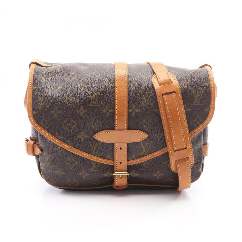 LOUIS VUITTON Brown Monogram Leather Shoulder Bag